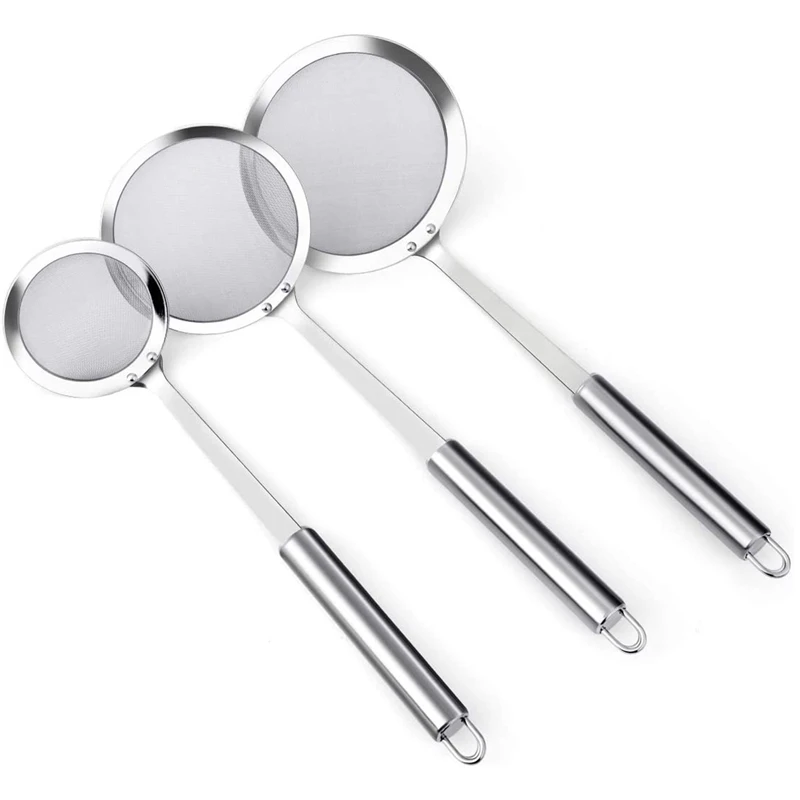 Скиммер ложка 3 Упаковка нержавеющая сталь скиммер для японского горячего горшка