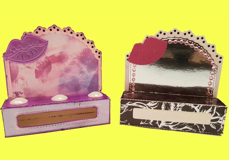 Режущие штампы коробочка под бальзам для губ Скрапбукинг оформление открыток