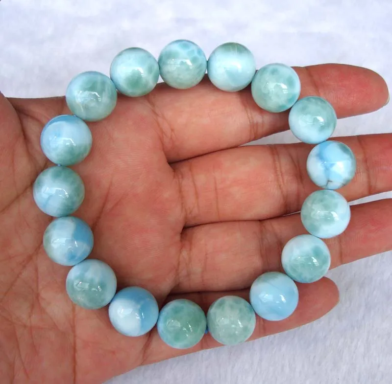 Женский браслет из бусин 12 мм с натуральными бусинами|Бусины| |