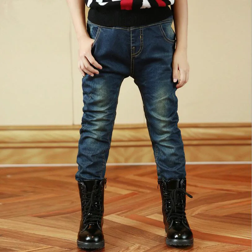 Джинсы для маленьких мальчиков Детские хлопковые джинсы осенне-весенние