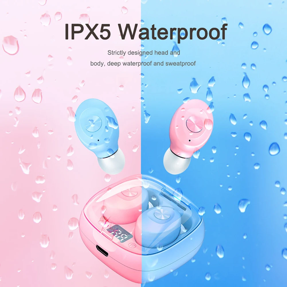 Bluetooth 5 0 наушники-вкладыши TWS с Беспроводной наушники светодиодный Дисплей