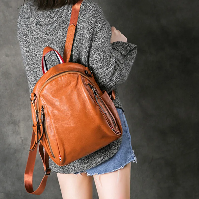 Женский рюкзак из натуральной кожи женская сумка через плечо женские дорожные