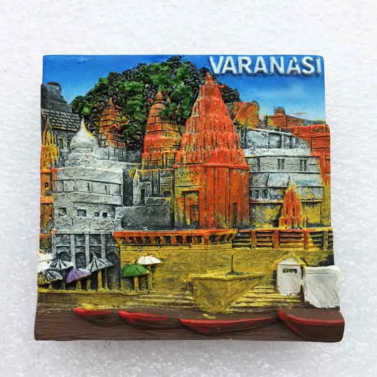 

QIQIPP iNDIA VARANASI Travel Memorial Refrigerator Magnetic Sticker