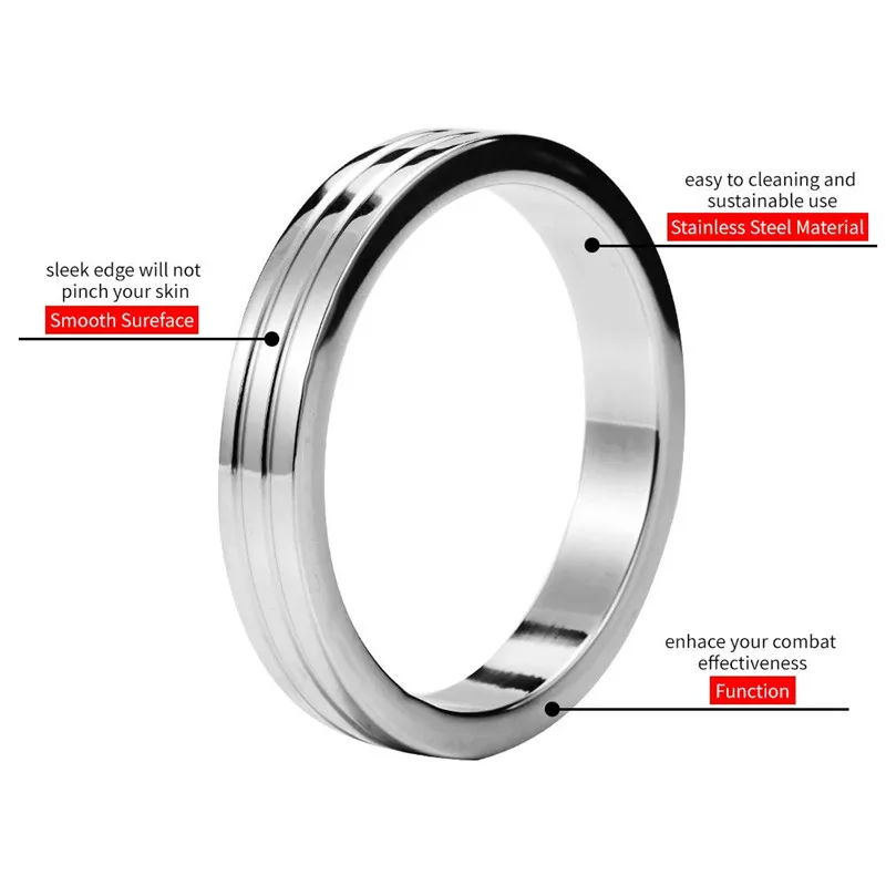 Кольцо на пенис металлические игрушки член вибрирующее регулируемое кольцо для