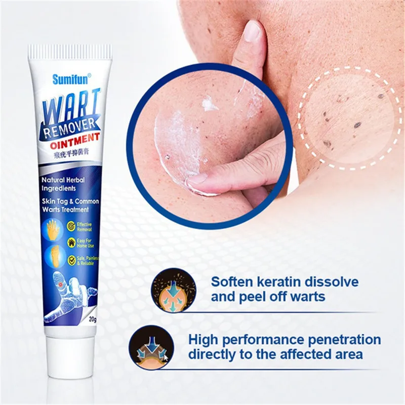 Sumifun Wart Remover Skin Tag Ointment 12 hours Tu kill Medical Mole &ampamp Genital | Красота и здоровье