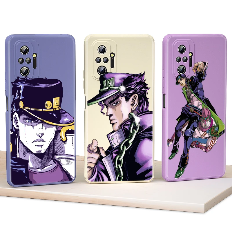 

Jojo Anime Manga For Xiaomi Redmi Note 9 9S 9T 8 8T 7 7S 6 5 11 10 10S 10T Pro Max Plus 5G Liquid Silicone Phone Case