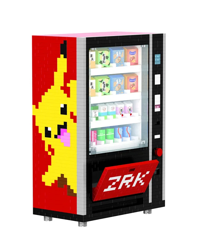 2560 шт. микро кирпичный городской торговый автомат набор блоков сделай сам