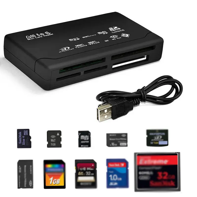 

Card Reader Adapter USB 2.0 SD TF CD Memory Card Reader 12Mbps Transmission