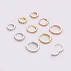 Серьги-кольца женскиемужские маленькие золотистыесеребристые, 1 шт., 6810 мм