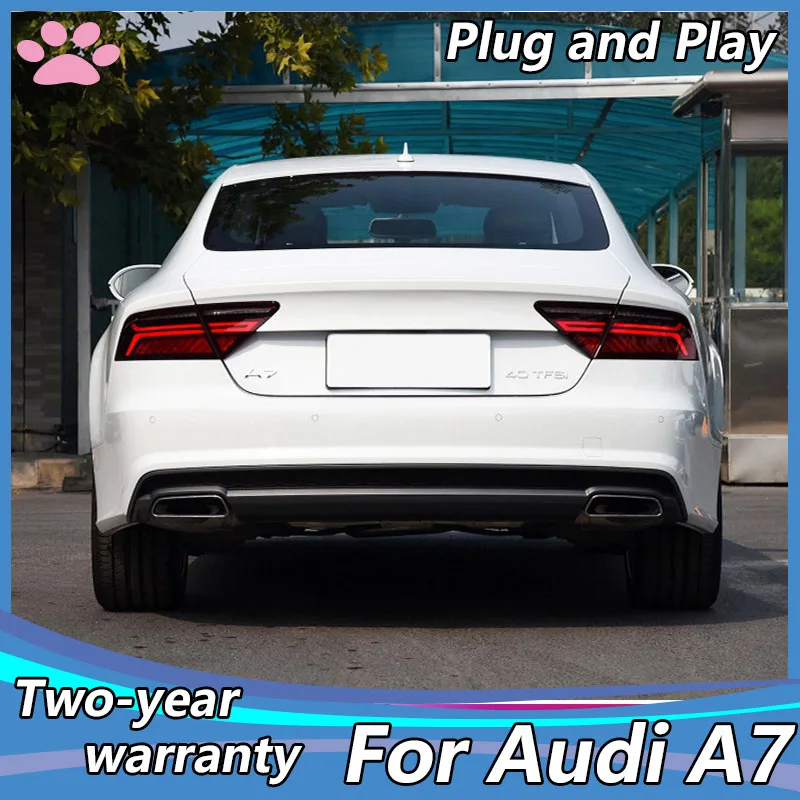 

Car Styling for Audi A7 Tail Lights 2011-2017 LED Tail Light Rear Lamp moving turn signal light Taillight Accessories
