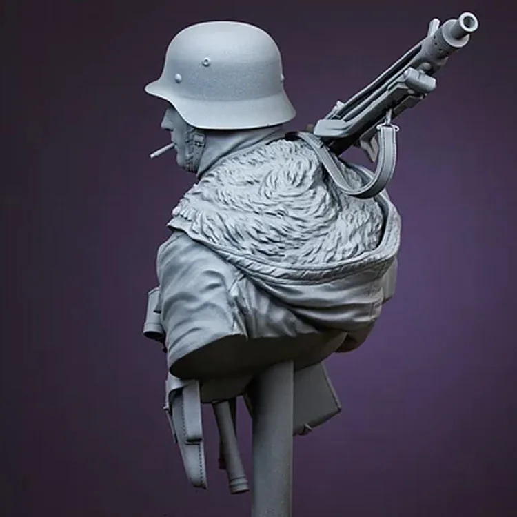 1/10 сборный полимерный бюст комплект солдат с MG42 | Игрушки и хобби