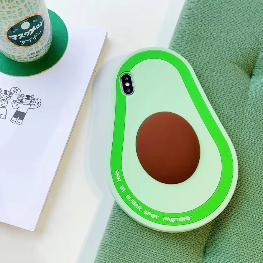 Один свежий авокадо Guacamole Печенье 3D Мягкий силиконовый чехол для iPhone 11 Pro Max X XS XR 8 6 6S 7 Plus