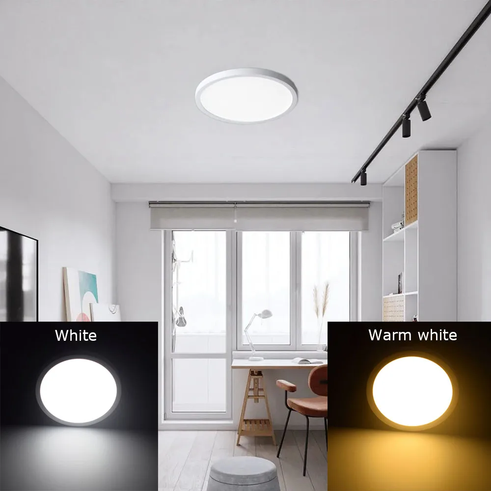 Led Panel Lamp 6W 9W 13W 18W 24W Ultra-thin Narrow-edge Ceiling Light Easily-install Flush Mount Downlight
