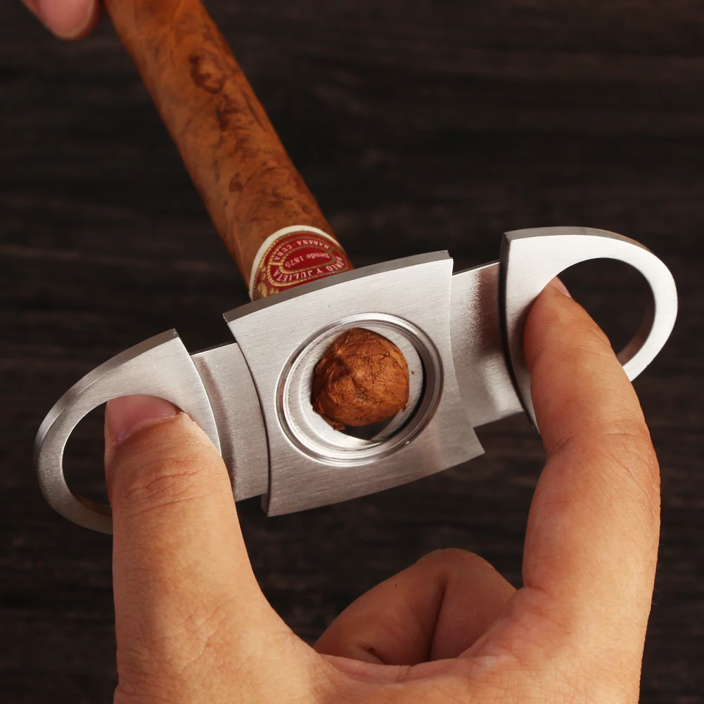 COHIBA резак для сигар Острые Ножницы из нержавеющей стали металлический бутановый