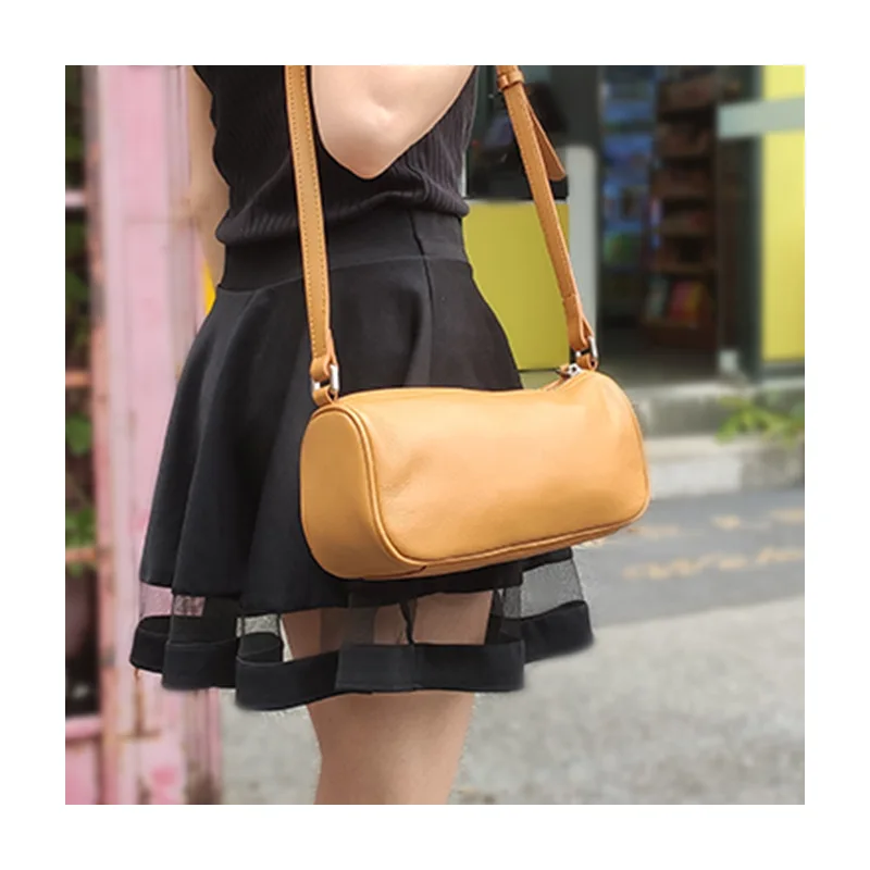 

OLN New Women Pillow Bag Fashion Designer Female Vegetable Tanned Leather Shoulder Bag Small Crossbody Handbag 2021 Sac A Main