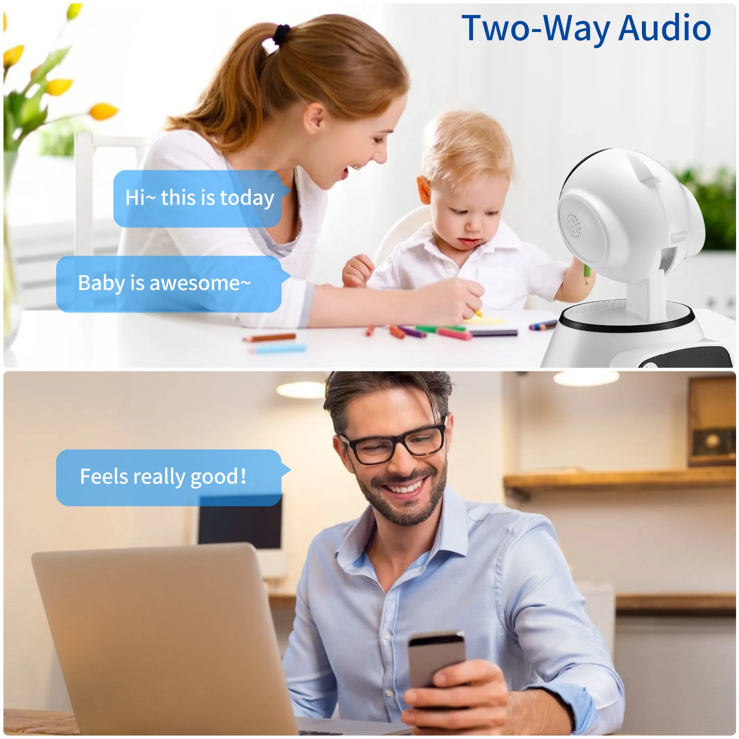 

Security Camera Surveillance Auto Tracking Two Way Audio 2MP Baby Monitor Wifi IP Camera 1080P HD Night Vision Wireless Home
