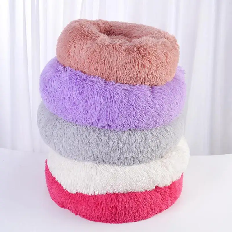

For Super Soft Pet Dog Bed Kennel For Large Big Small Cat House Round Plush Mat Sofa Winter Warm Sleeping Bag Dropshipping