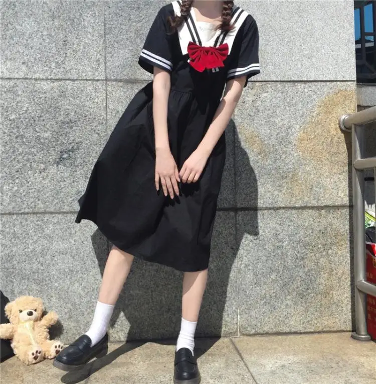 Jk Матросская юбка в японском школьном стиле с воротником морском тонкое милое