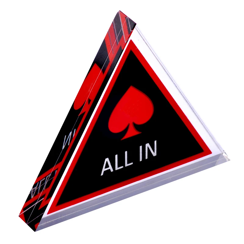 Треугольники акрил Pokerstars ALL IN Poker Chips все в карта гвардии Покер аксессуар 7см
