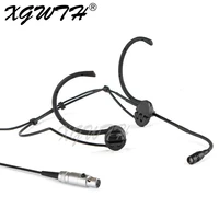 headset headworn microphone 3 pin mini xlr plug for samson akg wireless system black unidirectional dual earhook condenser mic