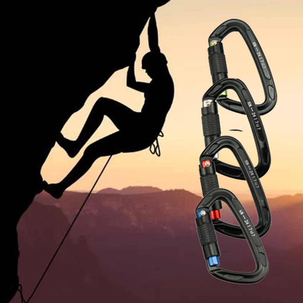 

24KN Carabiner Auto Lock D-Ring Buckle Climbing Rappelling Locking Clip Climbing Rappelling Canyoning Hammocks Locking Clip