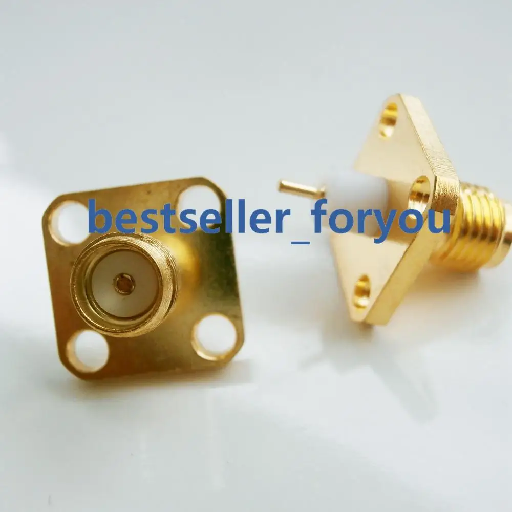 

1x SMA Female Chassis Panel Mount 4 Hole Flange Deck Solder RF Connector