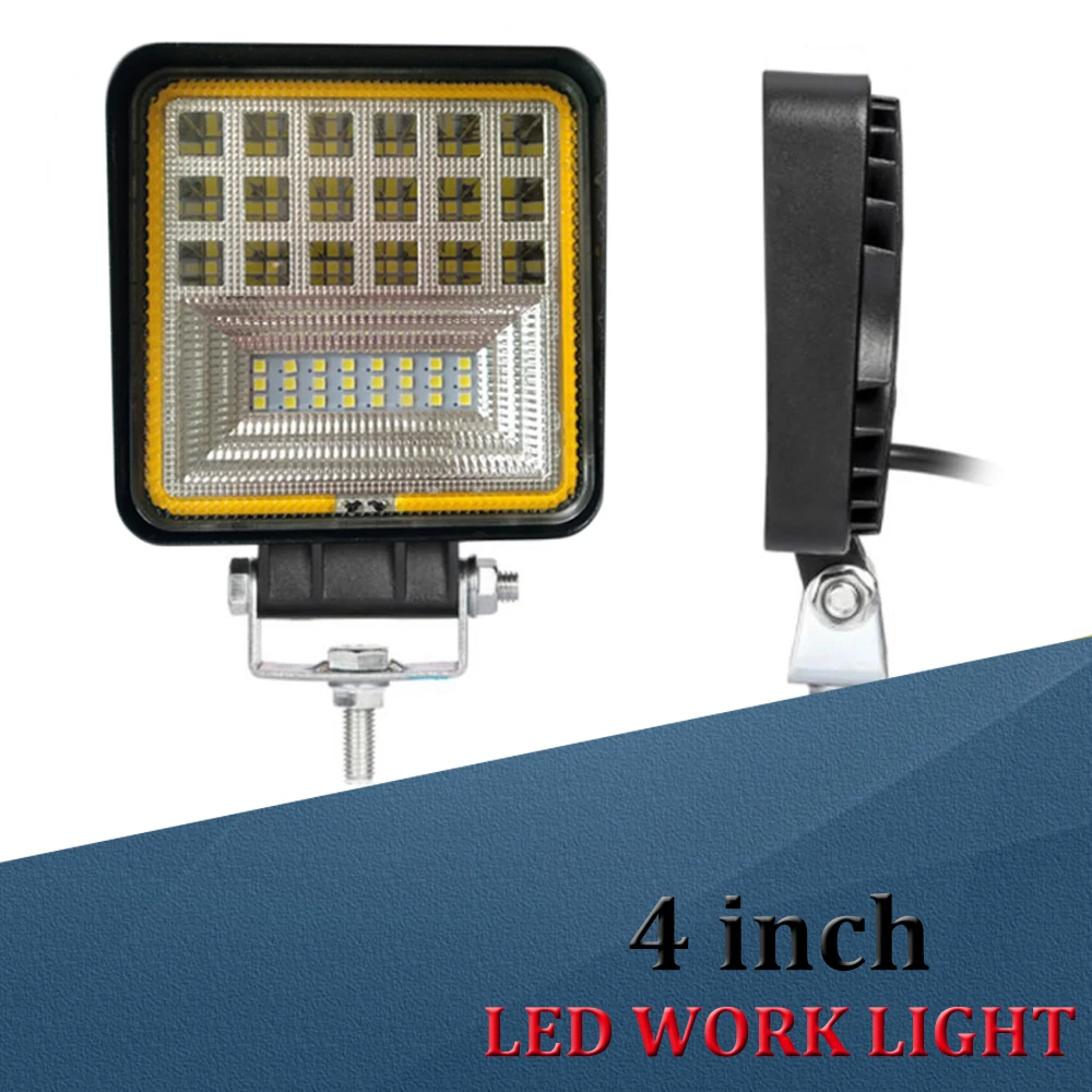Square LED Work Light Bar Spot Flood Combo 12v 24v Beams Driving Offroad For ATV 4WD 4x4 Tractor | Автомобили и мотоциклы