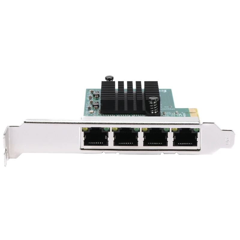 

Network Card 4 Port Gigabit Ethernet 10/100/1000M PCI-E PCI Express To 4X Gigabit Ethernet Network Card LAN Adapter for Desktops