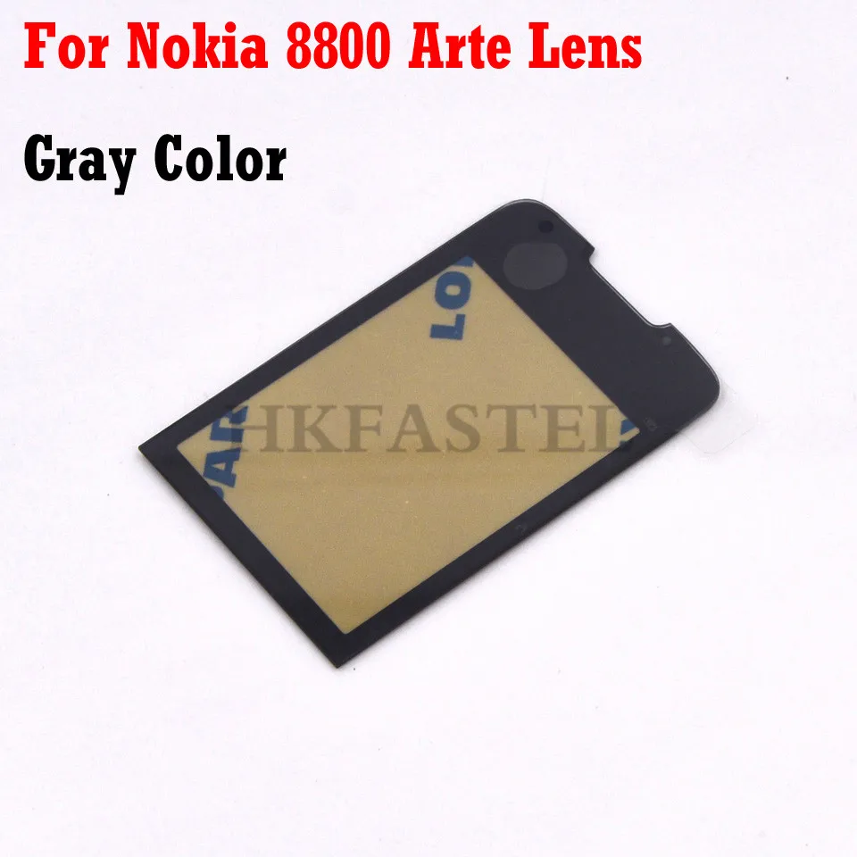 Hkfatel высококачественное ЖК-зеркало для Nokia 8800A 8800 Arte Gold Sapphire Arte Mirror display screen Lens защитное стекло+ клей - Цвет: Gray Color