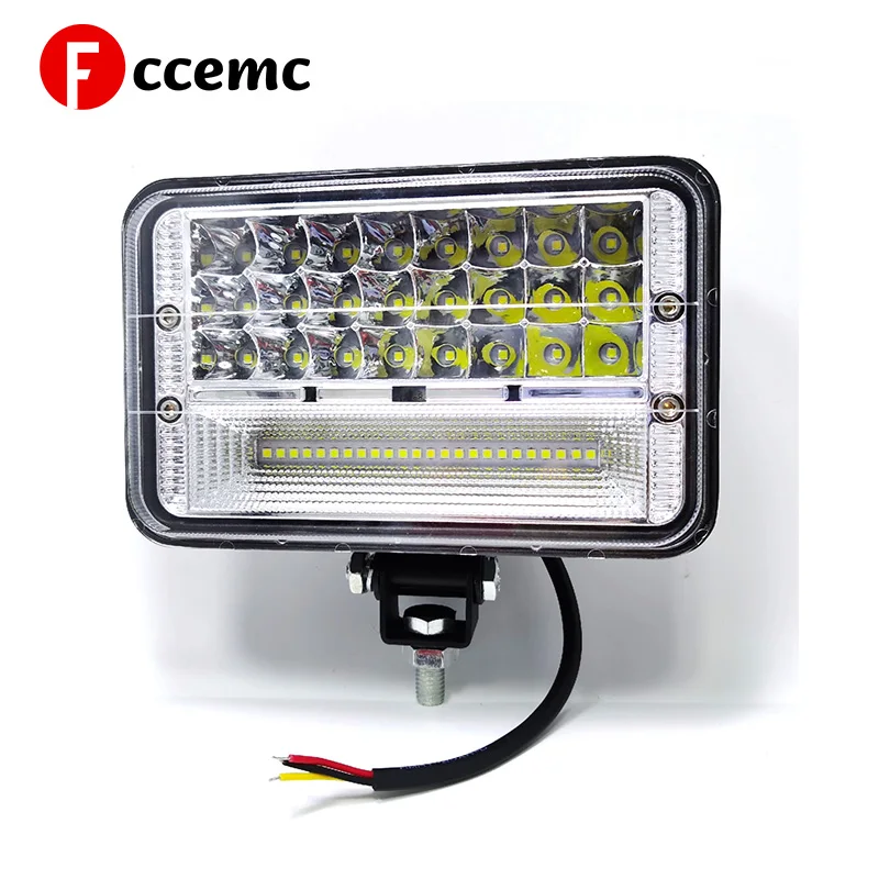

Fccemc 5 Inch Square Led Work Light Waterproof 12V 6000K White Lamp Bar Car OFF Road Driving Lighting For Jeep Boat 4X4 Trucks