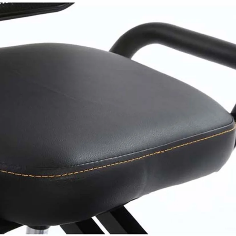 Дизайнерское коленное кресло с спинкой и ручкой офисное эргономичное кожаное