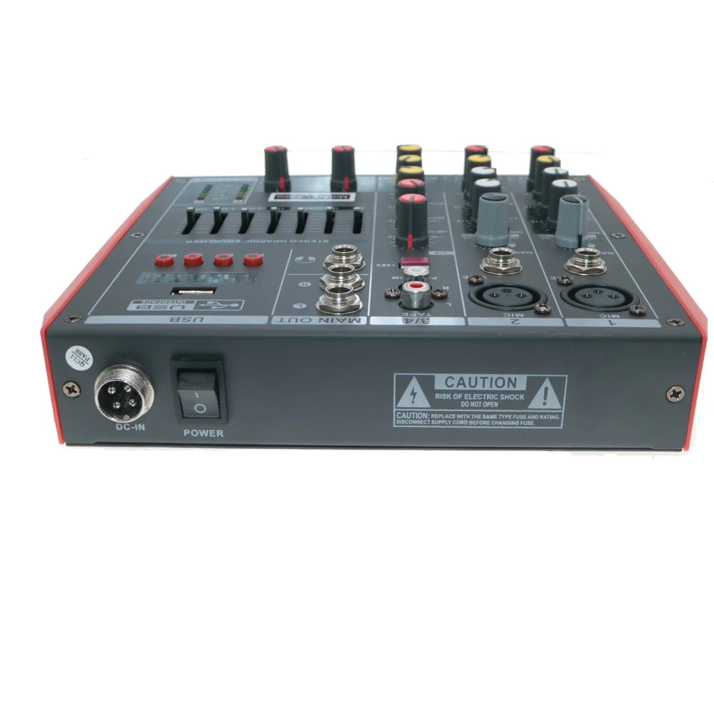 Pro MG4 4 микрофон Вход канальный звук аудио DJ Mixng смеситель Bluetooth EQ USB 48V консоль для