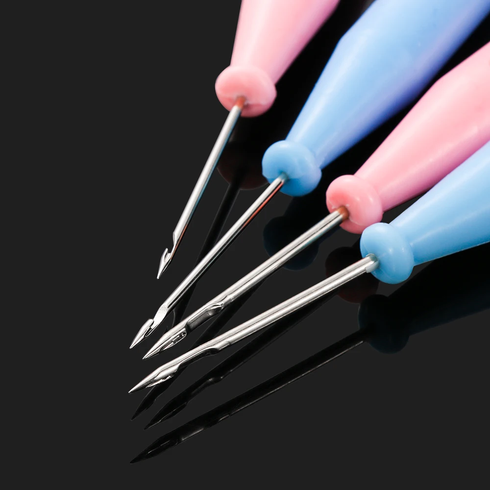 1/2 шт. Пластиковые ручки для шитья Awl холщовые кожаные иглы режущие бумажные