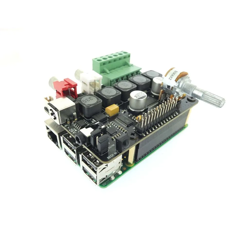 Raspberry Pi DAC Full HD усилитель класса D I2S PCM5122 X400 аудио Плата расширения 3 Model B +