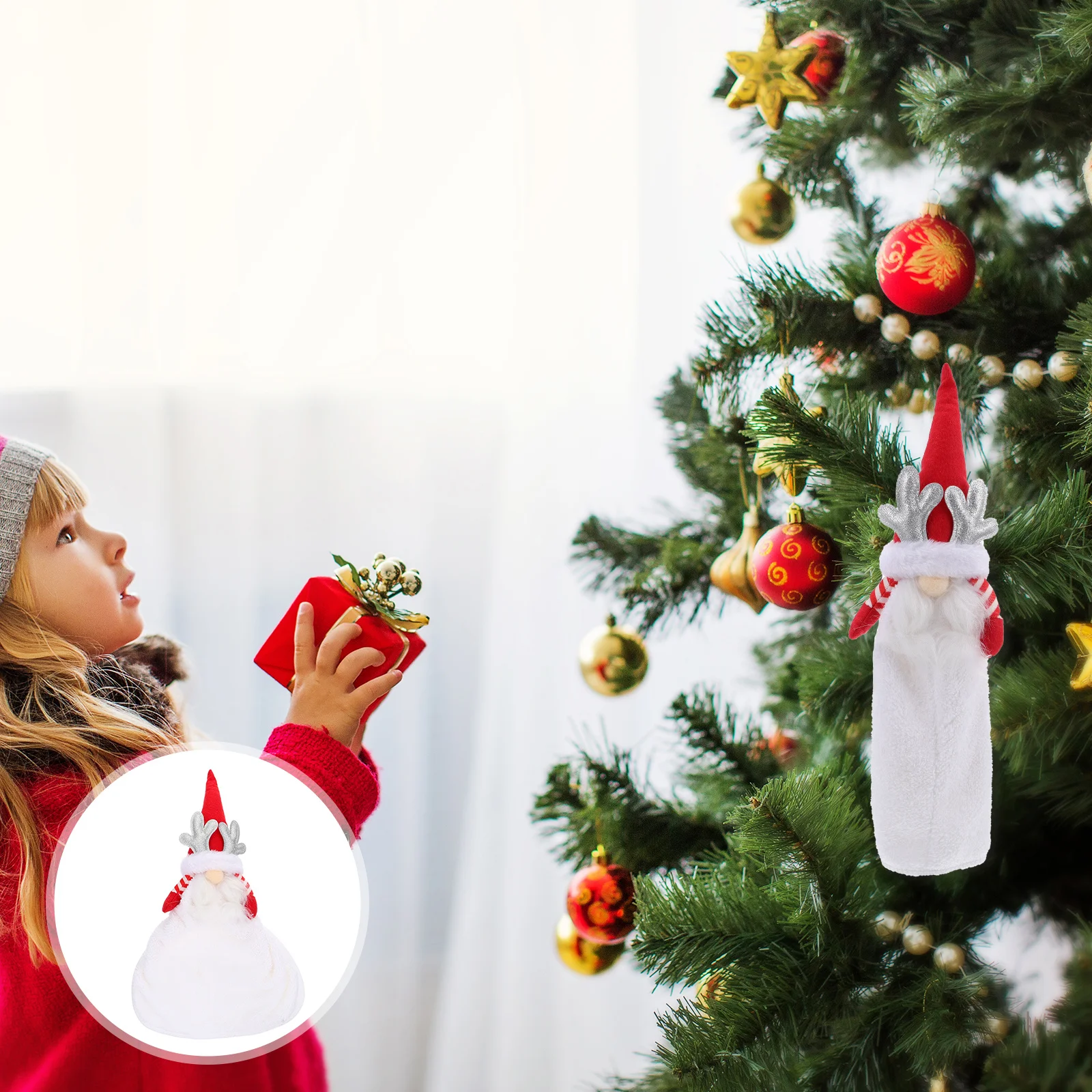 

1pc Lovely Christmas Party Adorns Rudolph Faceless Towel Decors Christmas Adornments