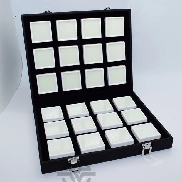 Портативный черный PU дорожный драгоценный камень коробка чехол для хранения