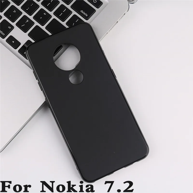 Роскошный черный мягкий силиконовый чехол для телефона Nokia 7 2 задние крышки 6 2019