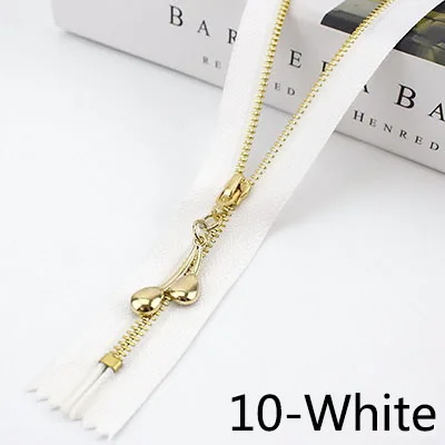 10-White Meetee 10/20 штук 20/30 см 3# металлическая молния с закрытым концом Автоматическая блокировка язычок молнии голова Декор DIY сумка кошелек швейной по индивидуальному заказу аксессуар - Цвет: 10-White