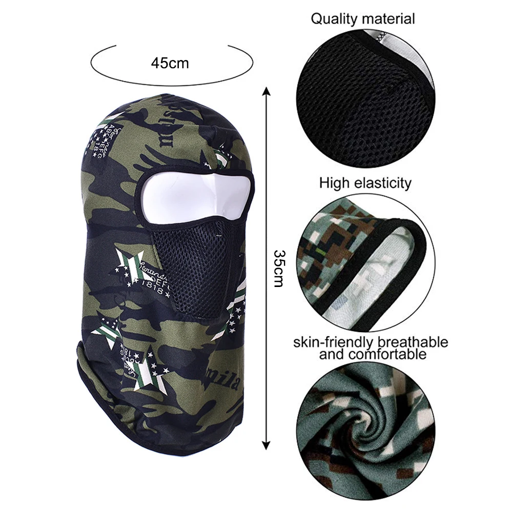 Балаклава маска для лица мотоциклетная ветрозащитная камуфляжная рыболовная