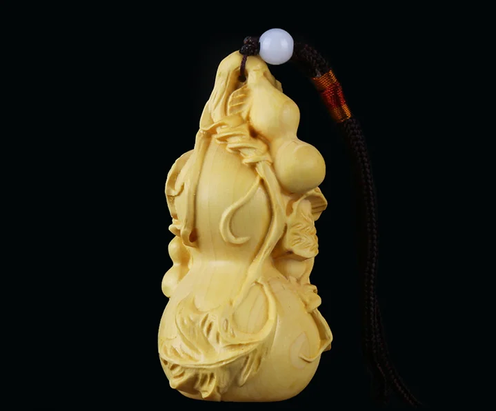 80 мм китайская коробка-деревянный ручной резной кукурбит Lucky Small Gourd