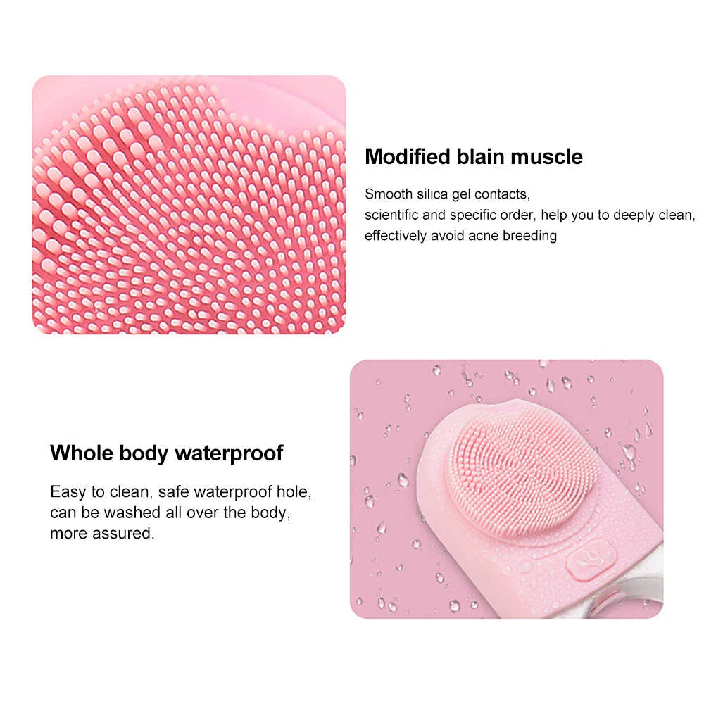 Электрическая Очищающая щетка для лица силиконовый очиститель Глубокая чистка