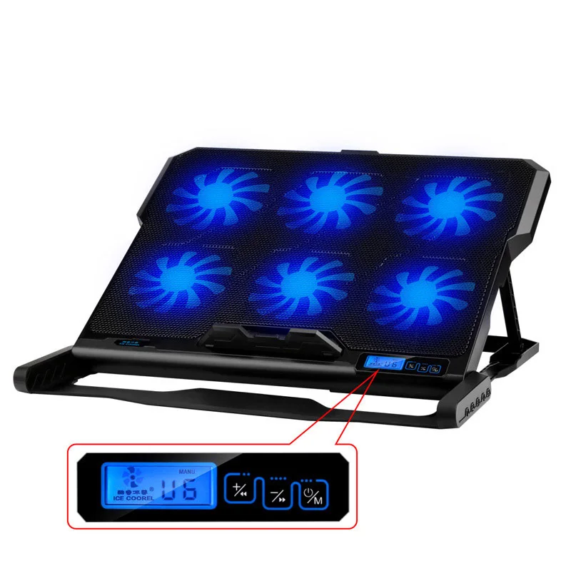 

New Laptop cooler 2 USB Ports and Six cooling Fan laptop cooling pad Notebook Stand Holder for 12-15.6 inch for Laptop