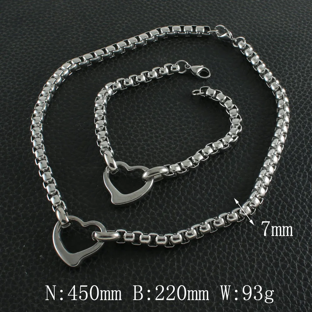 Женский комплект из колье и браслета нержавеющей стали | Украшения аксессуары