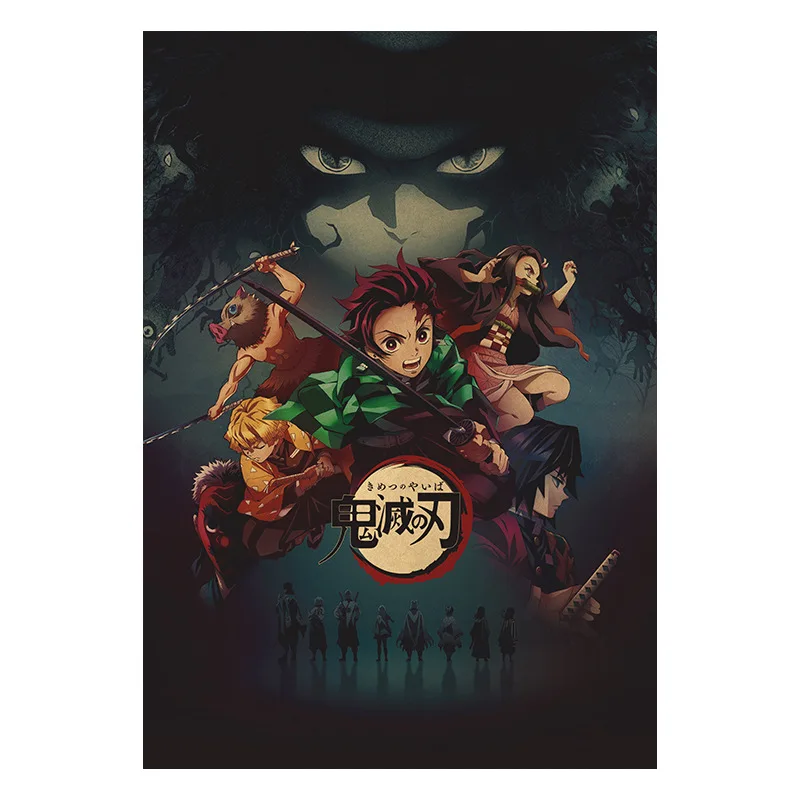 

Аниме крафт морской Demon Slayer: Kimetsu no Yaiba F Газета украшение комнаты живопись стикер стены домашняя живопись картина
