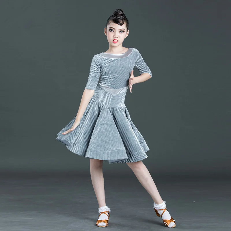 Платье детское бархатное с длинными рукавами для латиноамериканских