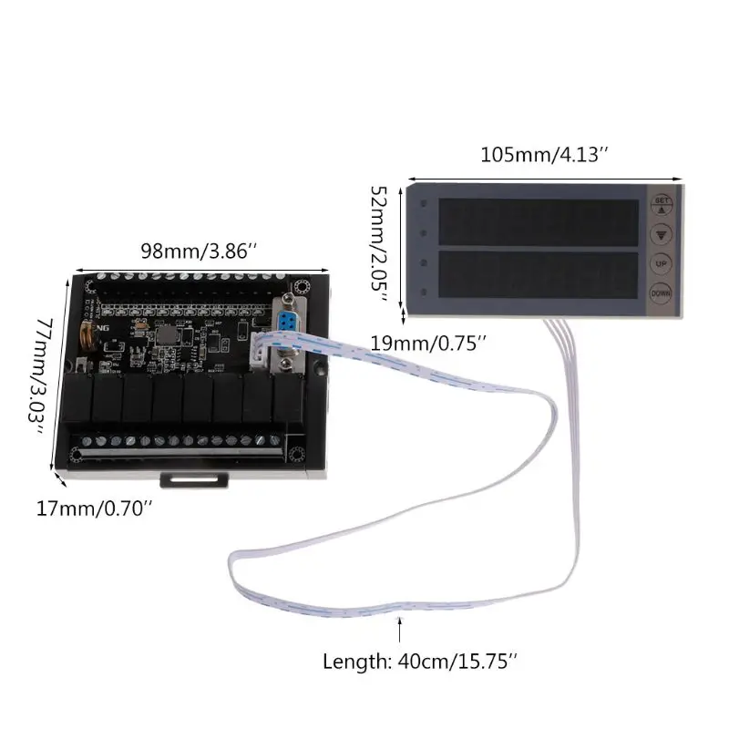 

PLC FX1N-20MR & Rail Type Housing & PLC Display Relay Module Delay Module 10-28V