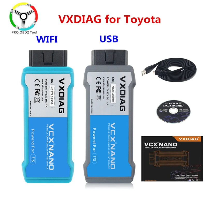 VXDIAG нано диагностический инструмент vxdiag для Toyota it3 USB или Wi Fi сканер Lexus obd2