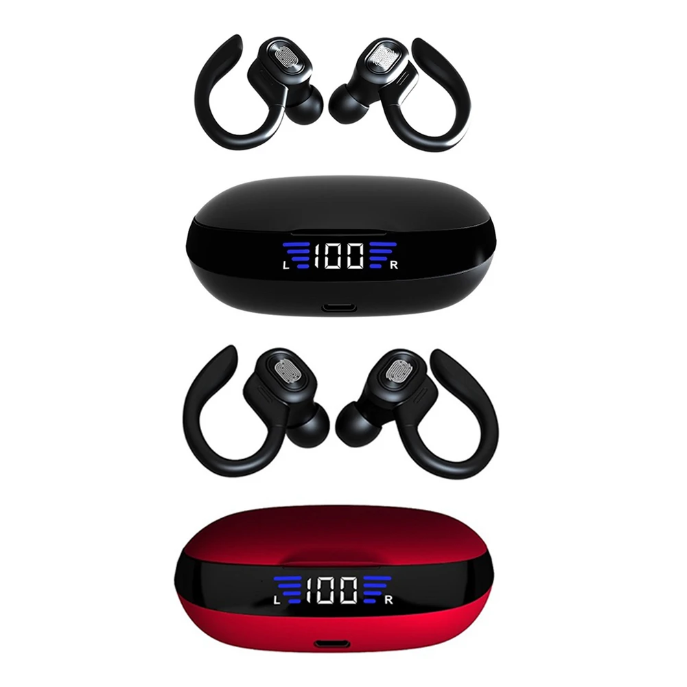 

Wireless Bluetooth Headphones Sport Earbuds Touch Control LED Display Music Headset With Microphones For Iphone Huawei Xiaomi