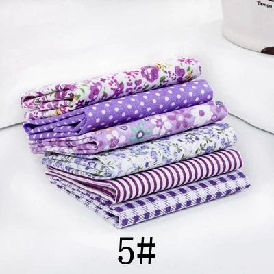 5 7pcs 25X25cm 25x25 см или 10x10 см хлопчатобумажная ткань с принтом для шитья стеганые ткани для лоскутного рукоделия аксессуары ручной работы T7866 - Цвет: 5 7pcs 25X25cm