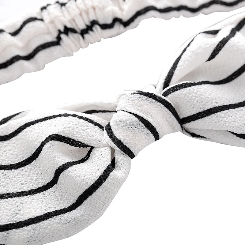 

Boho Bow Hair Bands Rabbit Ears Iron Wire Hair Hoop For Women Print Headbands Bowknot Cross Turban Floral Hair Accessories